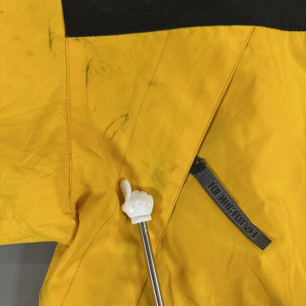 The North Face Jacket Mens XXL Yellow Black Colorblock Hooded‎ Full Zip Ski
